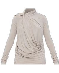 Entire studios - Draped Cowl-Neck Top - Lyst