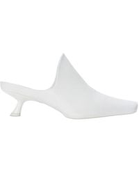 Loewe - Emily Square-Toe Kitten-Heel Mules - Lyst