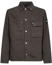 Stone Island - Compass Patch Denim Overshirt - Lyst