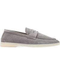 SCAROSSO - Luciano Almond Toe Loafers - Lyst