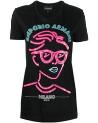 Emporio Armani - Logo Printed T-Shirt - Lyst