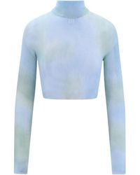 Off-White c/o Virgil Abloh - Tie-Dye Turtleneck Cropped Top - Lyst