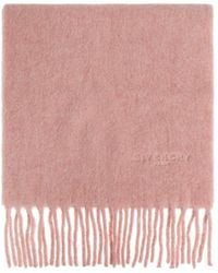 Givenchy - Logo Embroidered Fringed Scarf - Lyst