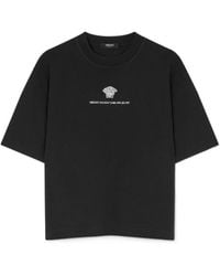 Versace - Medusa Milano Embroidered Crewneck T-Shirt - Lyst