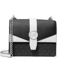 Michael Kors - Greenwich Small Color-Block Signature Logo Crossbody Bag - Lyst