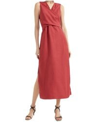 Brunello Cucinelli - Fluid Twill Wrap-Effect Dress - Lyst