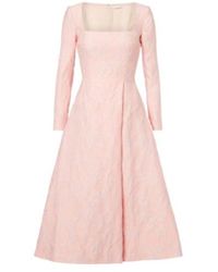 Emilia Wickstead - Glenda Embroidered Crepe Midi Dress - Lyst