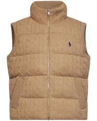Polo Ralph Lauren - Cable Zipped Quilted Padded Coat - Lyst