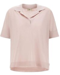 Herno - V-Neck Fine-Knit T-Shirt - Lyst