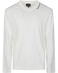 Emporio Armani - Long-Sleeved Crewneck T-Shirt - Lyst