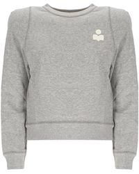 Isabel Marant - Isabel Marant Étoile Logo Detailed Panelled Sweatshirt - Lyst