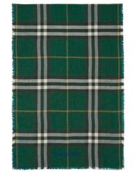 Burberry - Vintage-Check Frayed-Edge Scarf - Lyst