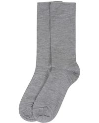 Brunello Cucinelli - Fine-Knitted Rolled Trim Socks - Lyst