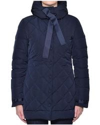 Armani Jeans - Short Style Down Jacket With Ribbon - Lyst