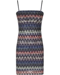 Missoni - Bustier Mini Dress With Lace Motif - Lyst