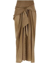 Ermanno Scervino - Marocain Tie-Front Maxi Skirt - Lyst