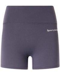 Sporty & Rich - Print Stretch-Jersey High-Rise Tennis Shorts - Lyst
