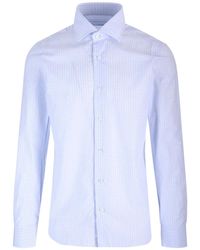 Barba Napoli - Checked Long-Sleeved Shirt - Lyst
