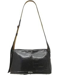 McQueen - Logo Detailed Foldover Top Slouch Bag - Lyst