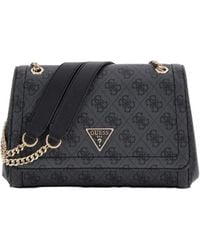 Guess - Monogram-Pattern Satchel Bag - Lyst