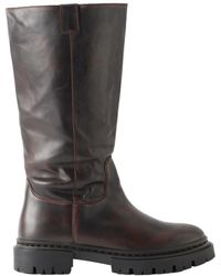 STAUD - Emmett Leather Knee Boots - Lyst