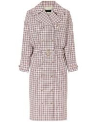 Willy Chavarria - Checked Belted Cotton Trench Coat - Lyst