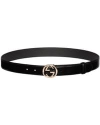 Gucci - Logo Plaque Buckled Belt - Lyst