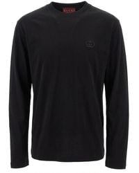Gucci - Logo Embroidered Long-Sleeve T-Shirt - Lyst