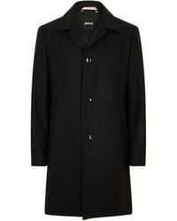 BOSS - Solid Color Loose Coat - Lyst
