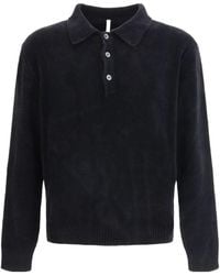 sunflower - Chenille Quarter-Button Polo Shirt - Lyst