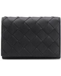 Bottega Veneta - Intrecciato Logo Detailed Card Case - Lyst