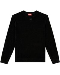 DIESEL - K-Cevro Round-Neck Oval D Logo Plaque Sweater - Lyst