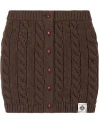 Bally - Cable-Knit Wool Mini Skirt - Lyst