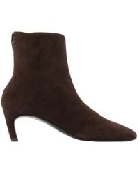 TOTEME - Totême Back-Zip Mid-Heel Ankle Boots - Lyst