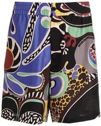 Moschino - Graphic Printed High Waist Shorts - Lyst