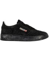 Autry - Medalist Low Sue Embellished Strass Sneakers - Lyst