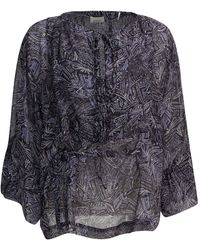 Isabel Marant - Tekia Abstract-Print Ruffled Shirt - Lyst
