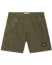 Stone Island - Logo Patch Swim Shorts - Lyst