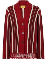 Guest In Residence - Striped Wool And Cashmere-Blend Cardigan - Lyst