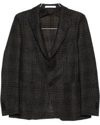 Tagliatore - Check Patterned Single-Breasted Blazer - Lyst