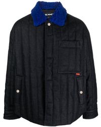Sunnei - Color-Blocked Collar Button Casual Jacket - Lyst