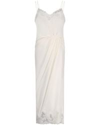 Ermanno Scervino - Lace-Trim Gathered Dress - Lyst