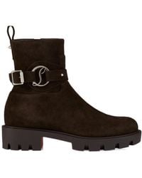 Christian Louboutin - Buckle Strap Boots - Lyst