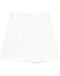Max Mara - Tabacco Pleated Shorts - Lyst