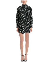 Ganni - Floral-Print Short Dress - Lyst