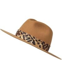Fendi - Logo Leopard Printed Felt Hat - Lyst