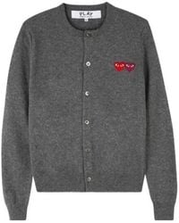 COMME DES GARÇONS PLAY - Comme Des Garçons Play Crewneck Knitted Cardigan - Lyst