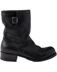Prada - Leather Mid-Calf Boots - Lyst