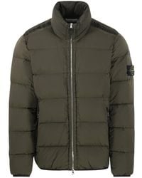 Stone Island - Compass-Patch Padded Down Jacket - Lyst