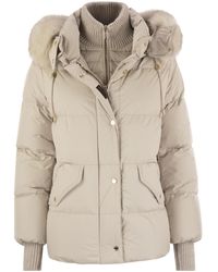 Moorer - Attica-Stp Short Down Jacket With Hood And Fur - Lyst